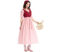 Fy-Dooy Medieval Renaissance Style Dress - Women's Fairy Irish Victorian Gothic Dress with Corset (M)