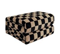 FY FIBER HOUSE Checkerboard Grid Print Blankets for Bed Couch Sofa, 60"x80", Blackbrown