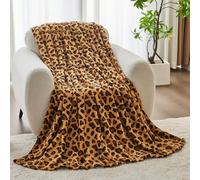 FY FIBER HOUSE Leopard Print Throw Blanket 300GSM Thick Soft Fuzzy Cheetah Print Blanket Room Decor for Bed Couch Sofa - 60"x80", Dark Brown