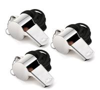 Fya Whistle, Stainless Steel Whistle with Lanyard, 3PCS Very Loud Sports Whistle, Perfect for Referees, Coaches, Polices, Outdoor Sports, Emergency