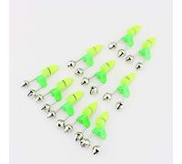 Fybida 10x Night Fishing Bite Alarm Bell Led Light Rod Tip Fish Double Alarm Bells Fish Rod Bells Bite Bells Fishing Alarm Bell