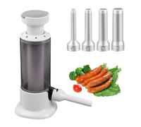 Fybida Manual Sausage Stuffer Maker with 4 Stuffing Tubes, Sausage Filling Machine for Homemade Sausage Making, Plastic Vertical Meat Filler Stuffer