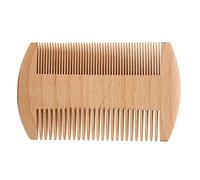 Fybida Men Beard Comb,Wooden Beard Comb Professional Portable Double Sided Fine Teeth Lice Comb Grooming Styling Tool