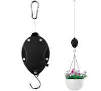 Fybida Plant Hook Pulley, Retractable Plant Hanger Easy Hanging Flower Basket for Garden Baskets Pots and Birds Feeder High up and Pull Down to Water Or Feed