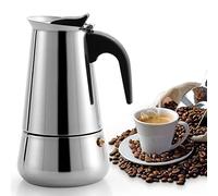 Fybida Stainless Steel Moka Pot - 2 Cup Stovetop Espressoo Maker, Italian Coffee Maker, Induction Hob Compatible