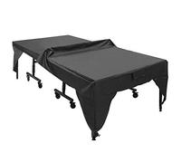 Fybida Table Tennis Table Cover, Outdoor Pong Table Cover Waterproof Unfolded Flat Table Protector, Heavy Duty Oxford Cloth Weather Resistant Protective Covers, 110x60x29in, Black