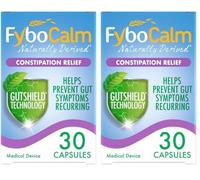 Fybocalm Constipation Relief, 30 Capsules, Naturally derived, Constipation Relief for Adults, Long-Lasting Relief, for IBS-Related Constipation, Clinically Proven, Gluten Free, Lactose Free