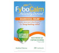Fybocalm 30 Capsules: Diarrhoea, Ibs Relief, Gut Cleanse, Bloating, Stomach Pain Alleviation, Long-Lasting, Naturally Derived Prebiotic Laxatives For Digestion, Nausea