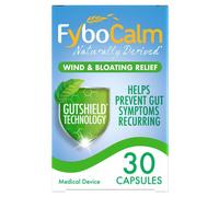Fybocalm Wind and bloating relief, 30 capsules, Naturally derived, Wind and bloating relief, long lasting relief, Clinically proven, Gluten free