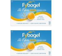 Fybogel Sachets, Orange, 30 Sachets X 2, 60 Total, Ispaghula Husk, Fibre Supplement, Constipation Relief for Adults, Laxatives, Bloating Relief, Works Naturally, Laxatives, Digestion and Nausea