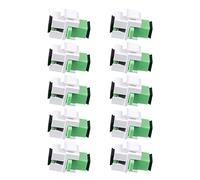fyboptwu - 10 pcs Fiber Optic Keystone Coupler SC to SC Simplex Singlemode APC Coupler for Fiber Wall Plate