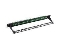 fyboptwu - 1U Fiber Patch Panel with 24 SC APC Single Mode Fiber Optic Couplers Singlemode Connectors, 1pack