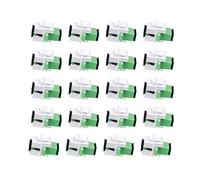 fyboptwu - 20 pcs Fiber Optic Coupler SC Keystone Jack Coupler SC Simplex Singlemode APC Adapter for Fiber Wall Plate (White)