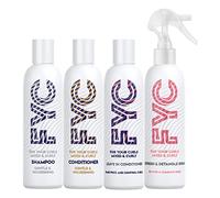 FYC For Your Curls Starter Bundle for Curly Hair, Shampoo, Conditioner, Leave-In and Detangle Spray, Boosts Moisture and Shine, Helps Control Frizz and Define Curls, No Parabens - 4× 250ml