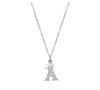 Fycakly 26 English Letters Full Pendant Necklace For Women Rhinestone Necklaces A Z 26 Alphabet Initial Necklaces For Teen Girls Jewelry Semi Colon Necklace (A, One Size)