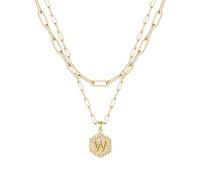 Fycakly 26 Initial Hexagon Necklace For Women Necklaces For Women A Z 26 Alphabet Initial Gold Necklaces Girls Book Locket Necklace (W, One Size)