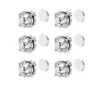 Fycakly 3 Pairs Magnetotherapy Earrings Earrings Ear Acupressure No Punching for Unisex 535