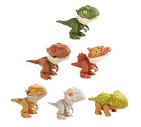 Fycakly 6PCS Finger Biting Dinosaur Toy Children's Toy Hand Biting Dinosaur Novelty Model Small for Relatives and 12