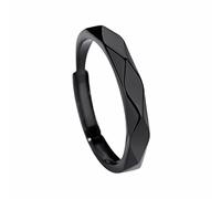 Fycakly Band Rings for Men Stainless Steel Rings 925 Italian Silver Lover Adjustable Ring For Couple Set Black And Ring Men And Women A Light Luxurious Lovers Alumni (BK2, A)