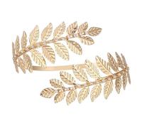 Fycakly Bead Bracelet - Handmade Elegant Vintage Arm Cuff Bridal Jewelry For Wedding Alloy Bride Bridesmaid Armband Golden Leaf Crystal Armband Bracelet Donkey Earrings (Gold-C, One Size)