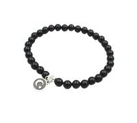 Fycakly Colorful Natural Stone Beaded Bracelet Rosary Beads Pendant Bracelet Muslim Prayer Beads Islam Small 33 Bead 6mm Tasbeeh Jewelry For Women Men Wind up Watches for Men (Black-a, One Size)