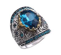 Fycakly Cute Rings for Teen Girls New Separation Rings Europe And America Yellow Gold Plated Engagement Ring 1 (A, E)