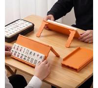 Fycakly Desktop Mahjong Tile Rack 3D Printed Under Mat Slide In Rack Angled Viewing Design. 09