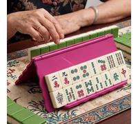 Fycakly Desktop Mahjong Tile Rack 3D Printed Under Mat Slide In Rack Angled Viewing Design. 09