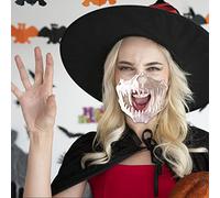 Fycakly Half Facemask Tiger Facemask Ye Yaksha God Tengu Black Tortoise PC Skeleton Scary Costume Props 27