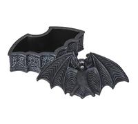 Fycakly Hallowee Halloween Decorations Party Halloween: Flying Bat Resin Storage | Gothic Bat Ornament Festive Idea Melting Lollipop Sculpture Ornaments (Black, 15X8X6CM)