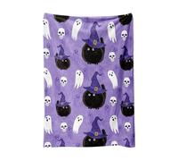 Fycakly Halloween Decoration Halloween and Pumpkin Blanket, and Cute Fleece Throw with Bats, Candy Corn, Jack-o'-, Soft Cozy Lightweight Blanket for Gifts, 50 in Modern (A, One Size)