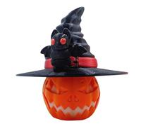 Fycakly Halloween Garden Decorations 3D Printed Halloween Pumpkin Hat A Bewitching Toy For Witch & Decorations Party for Women (Red, 15x4)