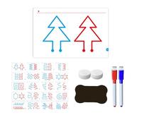 Fycakly Left and Right Brain Development Cards Brain Training Toys Parent Child Interaction Toys Development Cards（ Contains 20 ， An Eraser， 2pc White Cover and 2pc 5ml Pens） 03