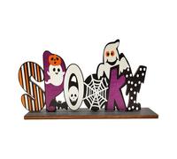 Fycakly Outside Halloween Decorations Happy Birthday Centerpiece Wooden Table Decorations Pumpkin Happy Halloween hag Birthday Centerpieces Or Party Supplies 9/11 (A, 17X9. 8X3. 5cm)
