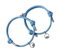Fycakly Tennis Bracelets for Women 2PCS Valentine's Day Glow In The Dark Bracelet Rope Sea Vow Magnet Suction Couple Bracelet Pair Of Men And Women Braided Rope Ga900a-1a9 (Blue-3, One Size)
