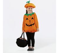 Fycakly Toddler Infant Baby Girls Boys Halloween Pumpkin Soft Fleece Long Sleeve Tops Sets Hat 2PCS Set Costumes Cosplay Halloween Costume Baby Outfit (Orange, 3-6 Months)