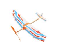 Fycakly Twin Wing Rubber Band Powered Airplane Model Foam Glider Four Styles Shipped Randomly Children's Science Craft Toys Outdoor Flying Toys for Boys and Girls 35