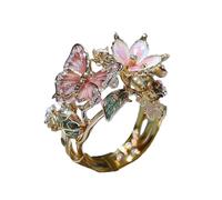 Fycakly Vintage Punk Rings for Men Girls Women “ Stunning Dazzling Drip Flower Open Gold Ring For Women Elegant Jewelry ” Planet And Star Ring (A, One Size)