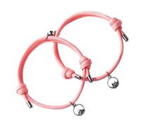 Fycakly Women's Bracelet 2PCS Valentine's Day Glow In The Dark Bracelet Rope Sea Vow Magnet Suction Couple Pair Of Men And Women Braided Rope Gwg2000-1a1 (One Size)