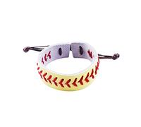Fycakly Women's Bracelet Leathers Baseball Bracelets By Athletes Bangle Cuff Wristband Hand Stitched Leather Softball Sports Band Bracelet Chronograph Automatic Watches for Men (B # 4, One Size)