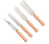 Fychuo 4 Pack Japanese Hand Saw Set - Sharp, Flat, Large & Small Double-Sided Saws - 31cm (12 inches) - Woodworking Tools - Silver