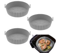 Fychuo Air Fryer Silicone Liners Reusable 3 Pack Airfryer Liners Air Fryer Accessories Round Air Fryer Liner Compatible with Ninja Air Fryer Tower Cosori