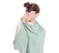 Fychuo Breastfeeding Cover Colostrum Collection Kit Breast Feeding Cover for Mum Cotton Nursing Cover New Mum Essentials Soft Large Muslin Cloths for Baby Green