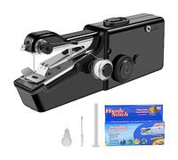 Fychuo Handheld Sewing Machines, Portable Sewing Machine for Beginners Mini Sewing Machine with Accessories, Cordless, Electric, Suitable for Clothing, Curtains, DIY, Home Travel, Black