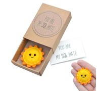 Fychuo Hug Sunflower Gifts, Knitting Wool Sunflower Doll with Positive Affirmation Cards YOU ARE MY SOUL MATE, Good Luck Gifts for Women, Cute Sunflower Doll for Birthday Gift Party Decoration