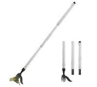 Fychuo Weed Puller Tool, Stand Up Weed Remover Tool, Weed Puller Long Handle Weed Puller Root Remover Detachable Weed Puller Garden Weeder Tool with 4 Claws, Long Handled Weeding Tool for Patio Lawn
