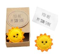 Fychuo You Are My Sunshine Pocket Hug Sunflower Gifts Positive Affirmation Cards with Kitted Doll Hug in a Box, Good Luck Gifts for Women Men Her Him Christmas Stocking Fillers Little Small Gift