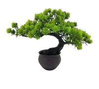 Fycooler Artificial Bonsai Tree - Potted Fake Plants, Faux Japanese Pine, Zen Garden Display for Home Office Indoor Décor