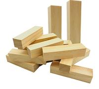 Fycooler Basswood Carving Blocks BW14 pcs - Soft Whittling Wood Carving Kit for Beginners - Unfinished Wooden Block Set - Whittling Wood Basswood Kit for Crafts - 10x2.5x2.5cm
