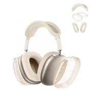 Fycyko 3-in-1 Cover Compatible with Airpods Max (2024/2020),Transparent Silicone Case, Fits perfectly with AirPods Max,Airpods Max Accessories-Glitter Starlight White